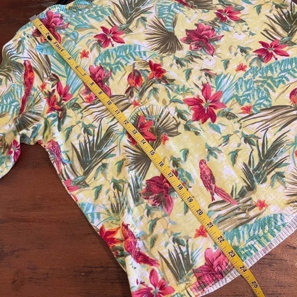 Talbots Women's Parrot Floral Knit Blouse Size XL - Picture 6 of 6